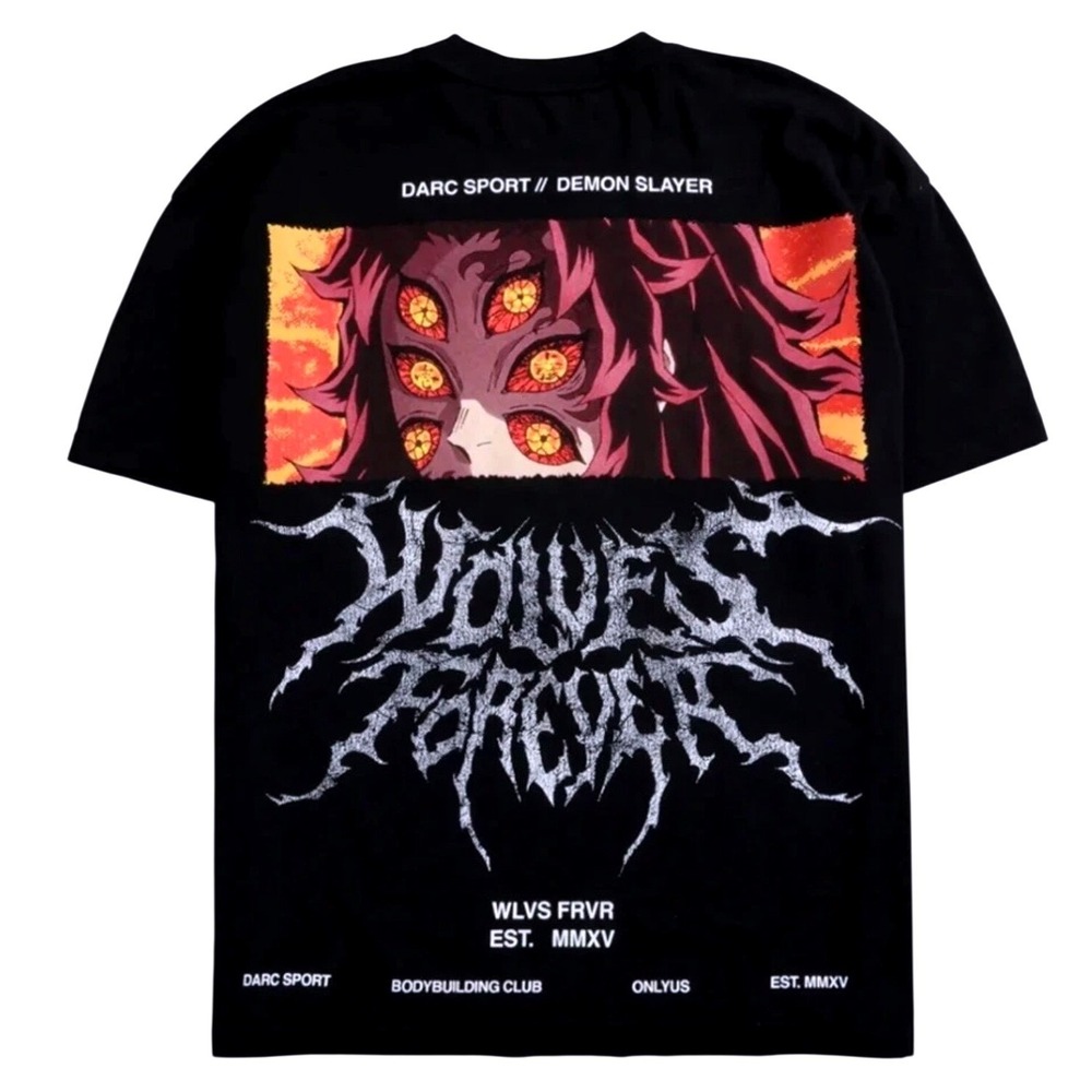 Darc Sport Demon Slayer Upper Moon 1 Kokushibo Six Eyes Tee Black XL
